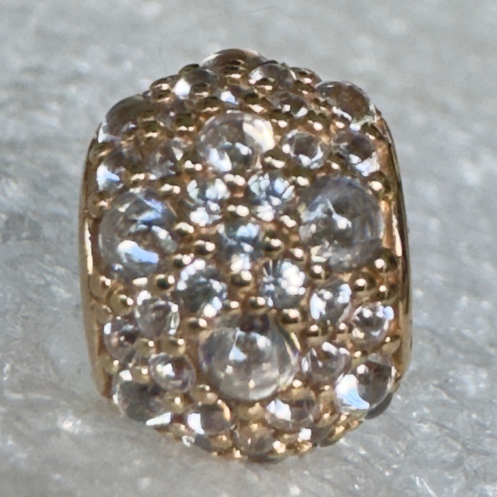 NEW❗️100% Authentic Pandora 14k Gold Yellow Shimmering Droplets Charm - Picture 2 of 10